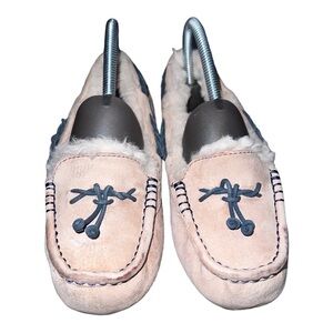 UGG Brett Chestnut Shearling Lined Moccasin Slipper Shoes US 7 / EU 38